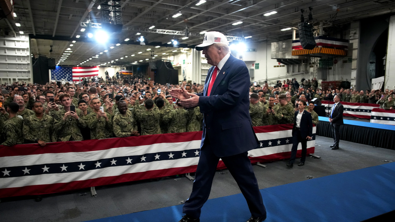 Trump rallies US military’s might, floats armed forces pay raise in address to troops in Japan